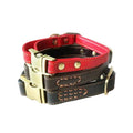Full Grain Genuine Leather Dog Collar Smooth Glossy Cowhide Pet Collar with Quick Release Metal Buckle Adjustable dog collar