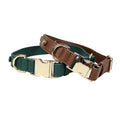 handmade Genuine Leather Dog Collar Cowhide no pull Pet Collar with Quick Release buckle Adjustable heavy duty dog collar