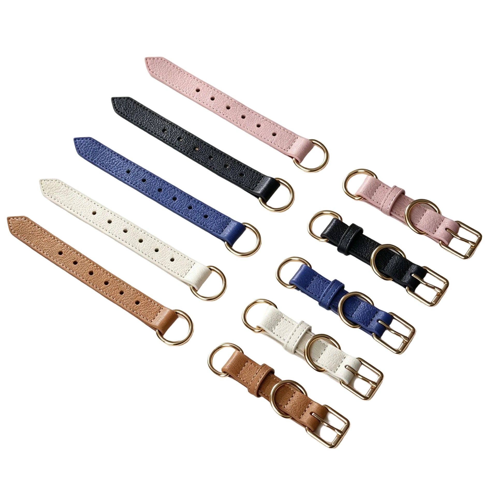 DIY Genuine Leather Dog Collar Adjustable Heavy‑Duty Anti‑Pull Pet Collar top‑grain Leather Dog Collar for DIY Customization