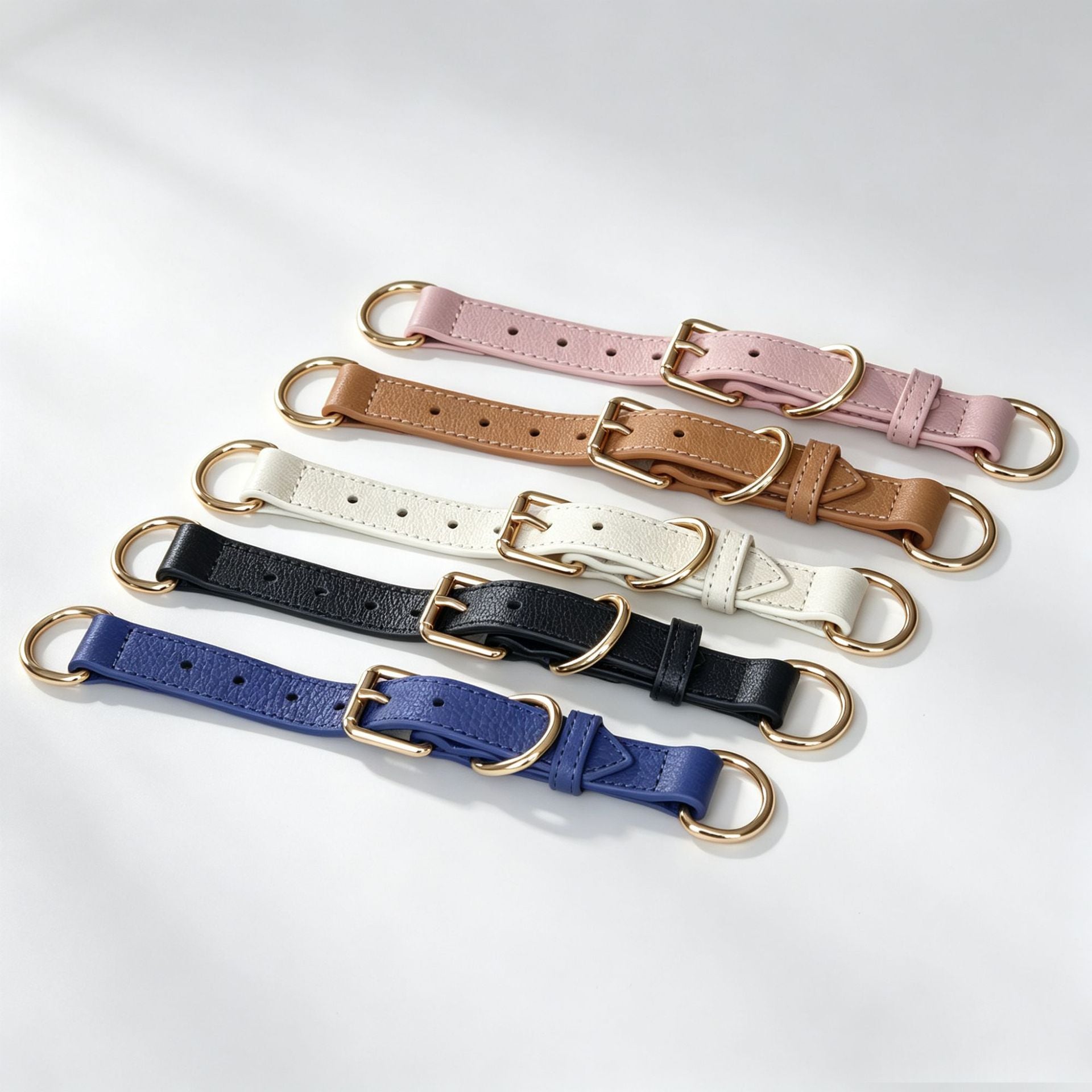 DIY Genuine Leather Dog Collar Adjustable Heavy‑Duty Anti‑Pull Pet Collar top‑grain Leather Dog Collar for DIY Customization