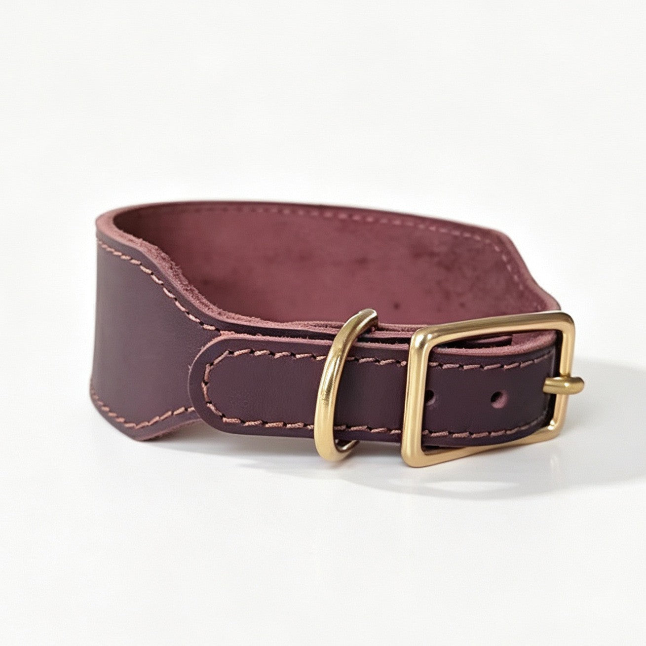 Genuine Full‑Grain leather Dog Collar 5cm wide Thickened pet collar for Medium Large dogs Heavy‑Duty Adjustable dog Collar