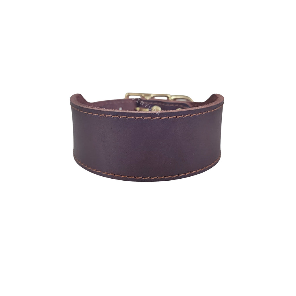 Genuine Full‑Grain leather Dog Collar 5cm wide Thickened pet collar for Medium Large dogs Heavy‑Duty Adjustable dog Collar