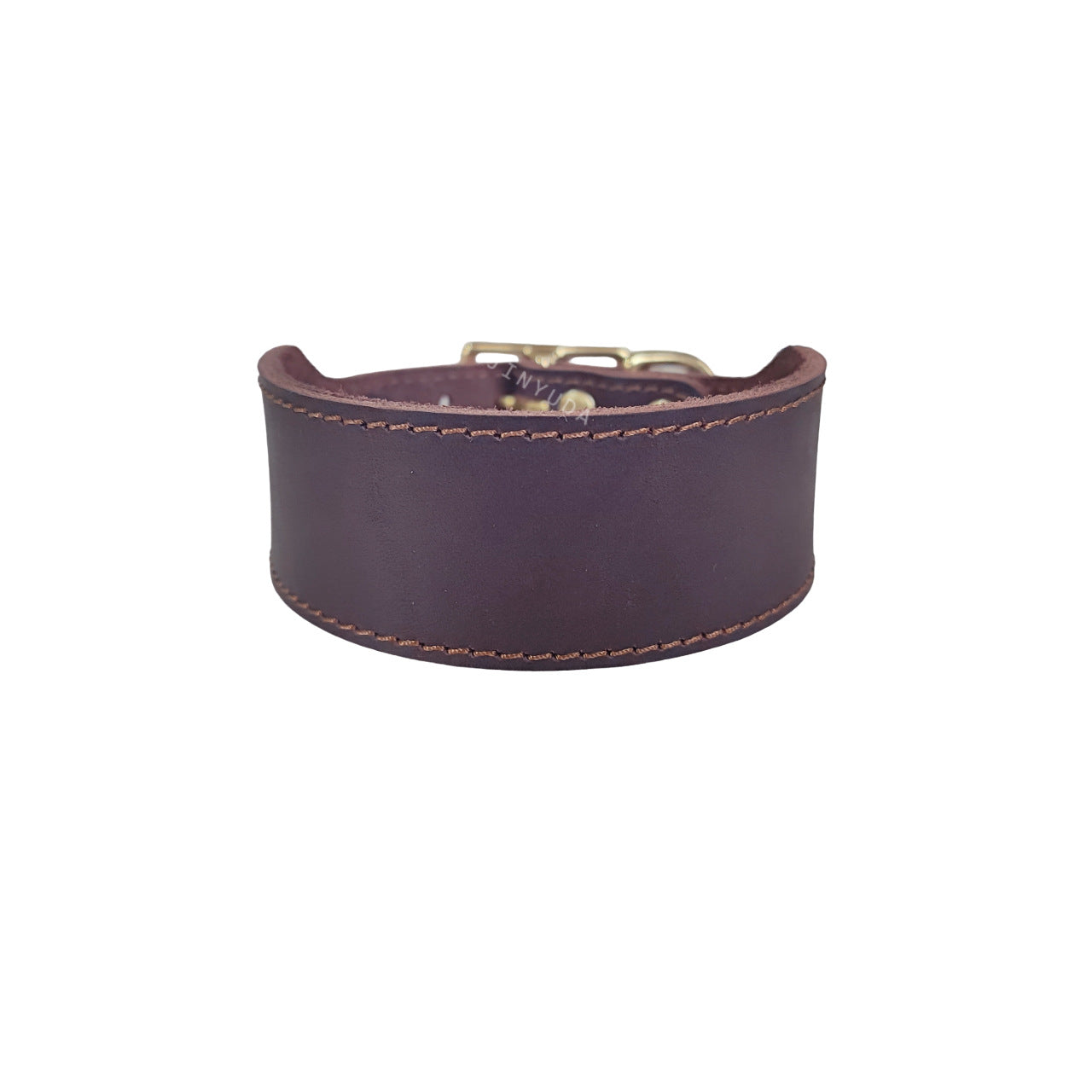 Genuine Full‑Grain leather Dog Collar 5cm wide Thickened pet collar for Medium Large dogs Heavy‑Duty Adjustable dog Collar