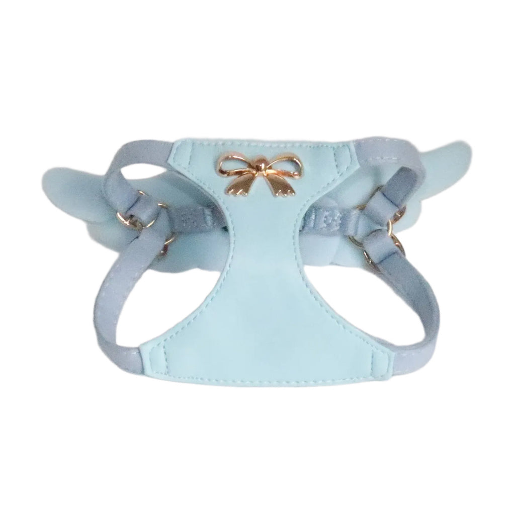 Dog Harness and Leash Set with Angel Wings & Bow Decor Lightweight pet vest harness Soft walking harness for small medium dogs
