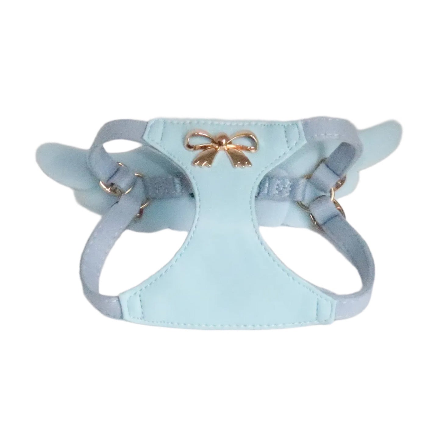 Dog Harness and Leash Set with Angel Wings & Bow Decor Lightweight pet vest harness Soft walking harness for small medium dogs