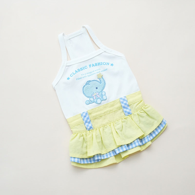 Dog cotton Princess Skirt Clothes Breathable Sleeveless Puppy Suspender dress Layered Ruffle Tutu Dress for Chihuahua Maltese
