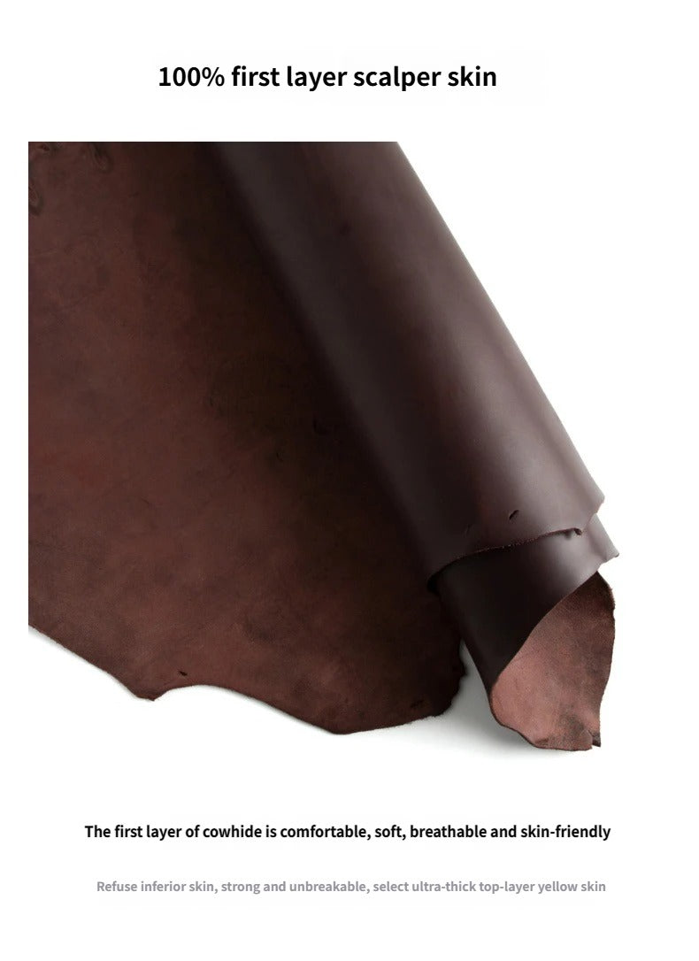 Genuine Top‑Grain Leather Dog Leash
