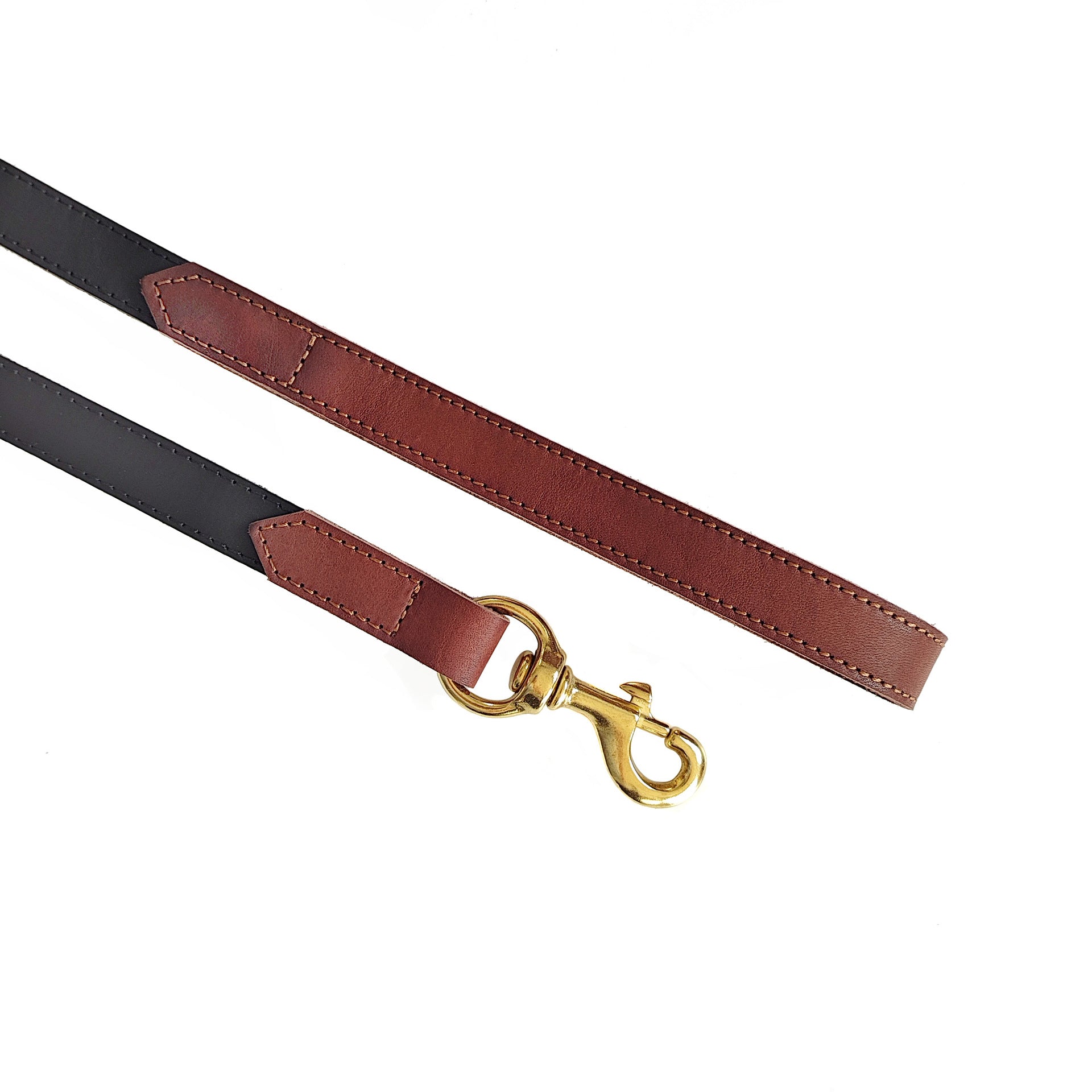 Genuine Spliced‑Leather Dog Leash 1.5m (5ft) Heavy‑Duty Leather dog Walking Leash with Solid Brass Hardware full grain dog leash