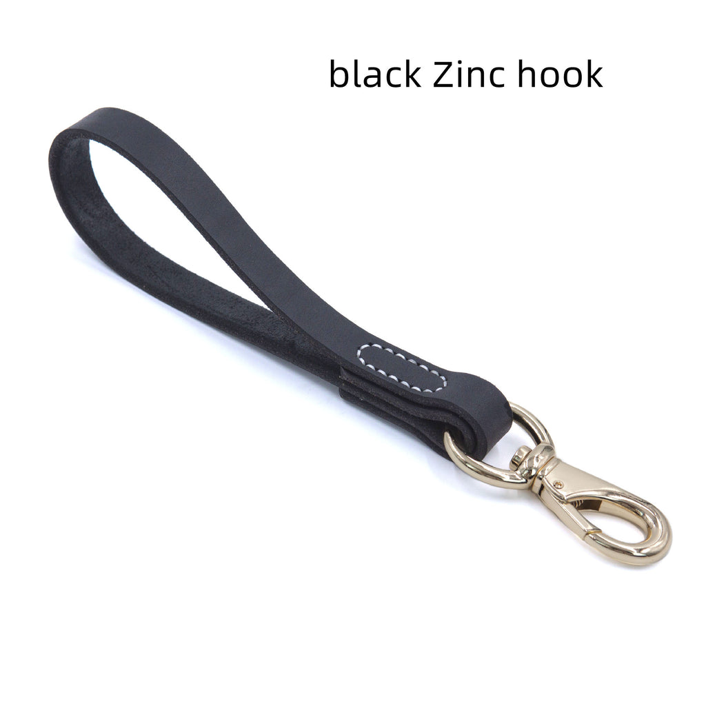 Genuine Leather Short Dog Leash Heavy Duty Traffic Short Lead Handheld Close Control Training Leash for Small Medium Large dogs