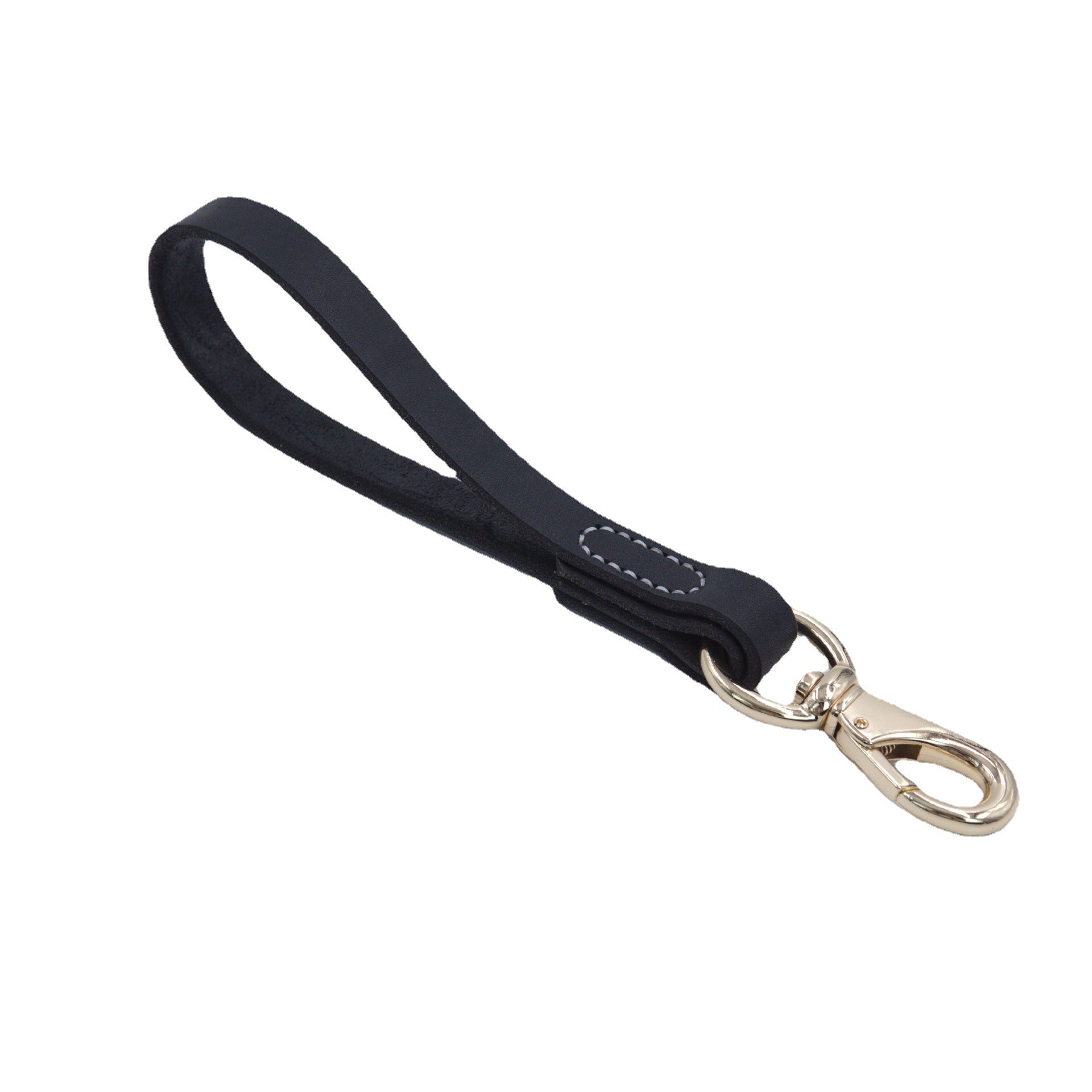 Genuine Leather Short Dog Leash Heavy Duty Traffic Short Lead Handheld Close Control Training Leash for Small Medium Large dogs