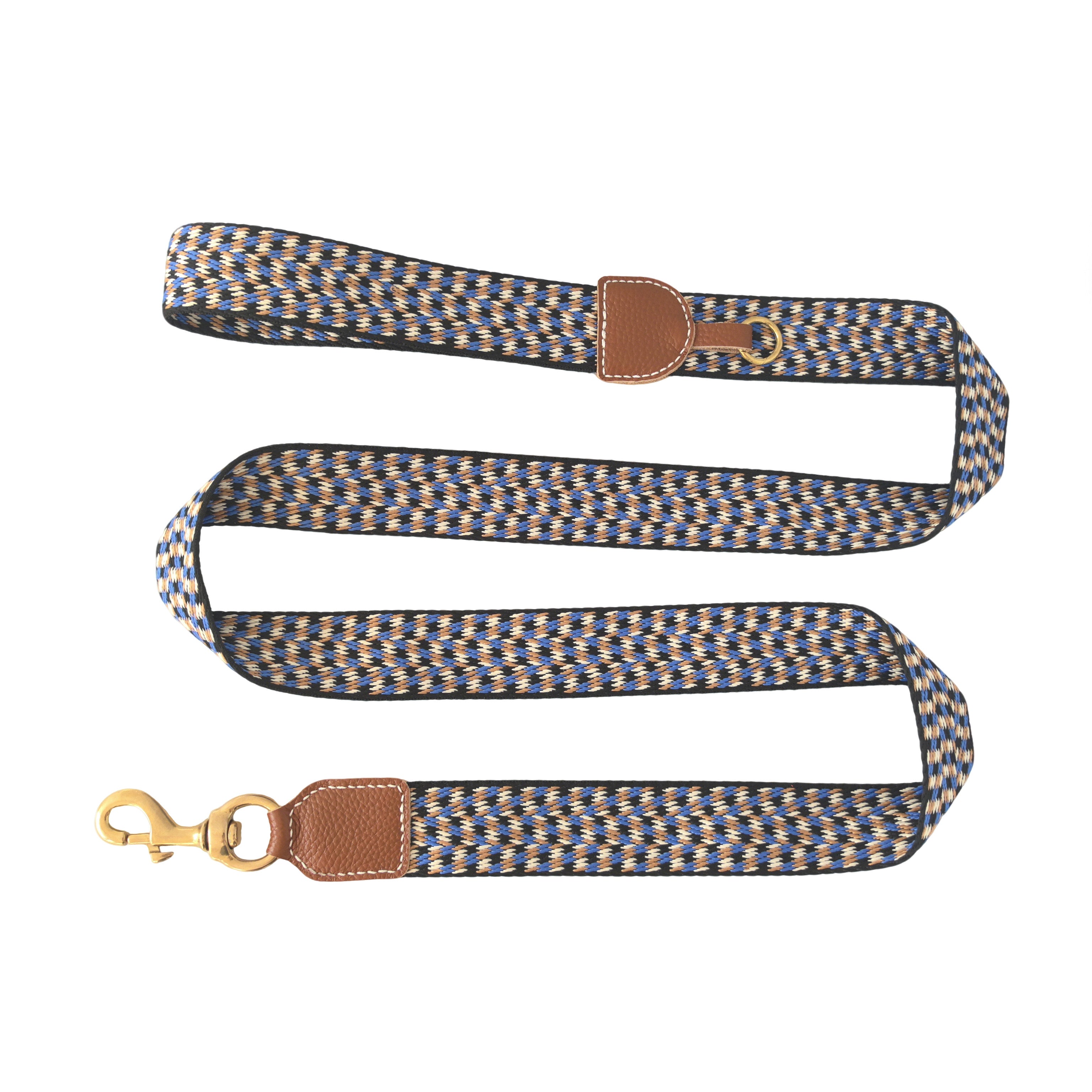 3.8cm Wide Genuine Leather webbing Dog Collar Bohemian Braided Woven Dog Collar and leash Adjustable Soft Leather Pet Collar
