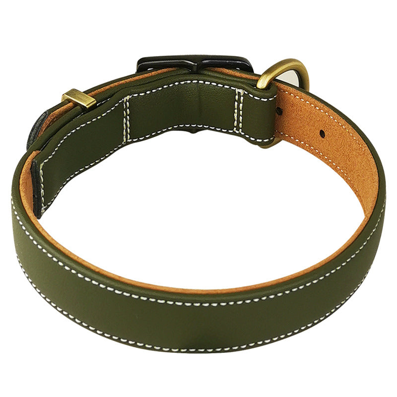 Soft Microfiber Leather Dog Collar Fully Enclosed Design to Prevent Fur Snagging Adjustable heavy duty no pull Pet Collar
