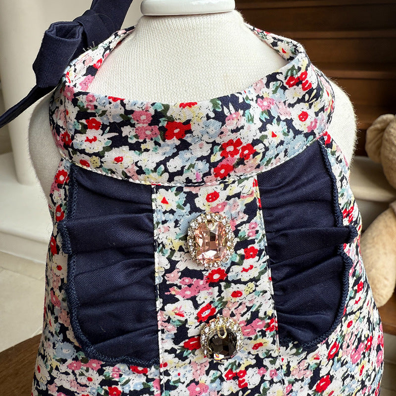 Floral Ruffled Dog Dress