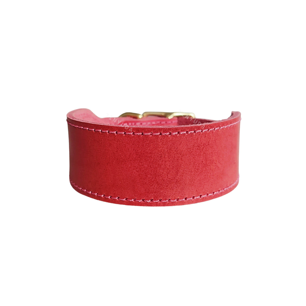 Genuine Full‑Grain leather Dog Collar 5cm wide Thickened pet collar for Medium Large dogs Heavy‑Duty Adjustable dog Collar