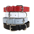 3cm wide Genuine Leather Dog Collar Adjustable Walking Collar for small to Medium Dogs no-pull heavy duty pet collar