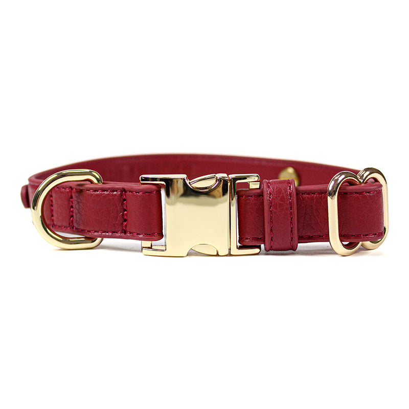 handmade Genuine Leather Dog Collar Cowhide no pull Pet Collar with Quick Release buckle Adjustable heavy duty dog collar