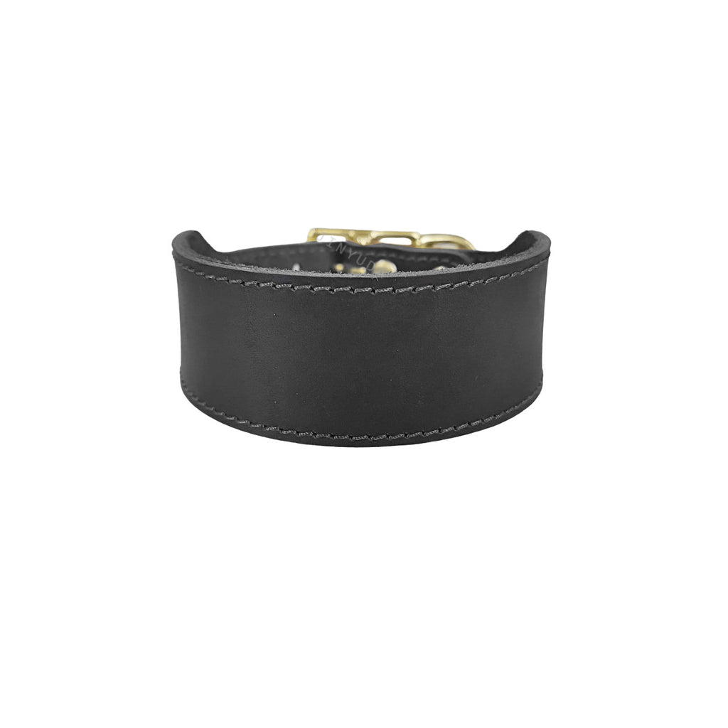 Genuine Full‑Grain leather Dog Collar 5cm wide Thickened pet collar for Medium Large dogs Heavy‑Duty Adjustable dog Collar