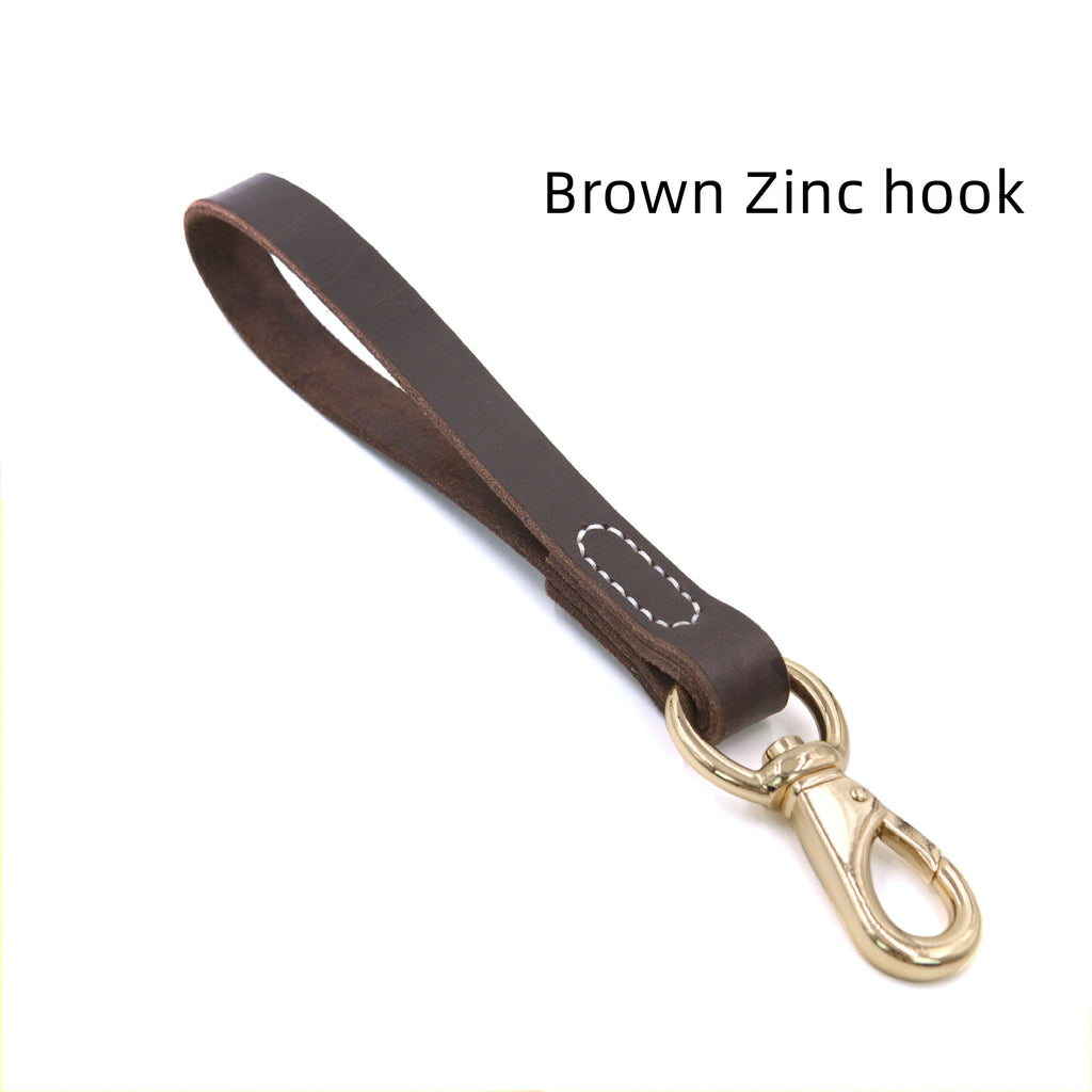 Genuine Leather Short Dog Leash Heavy Duty Traffic Short Lead Handheld Close Control Training Leash for Small Medium Large dogs