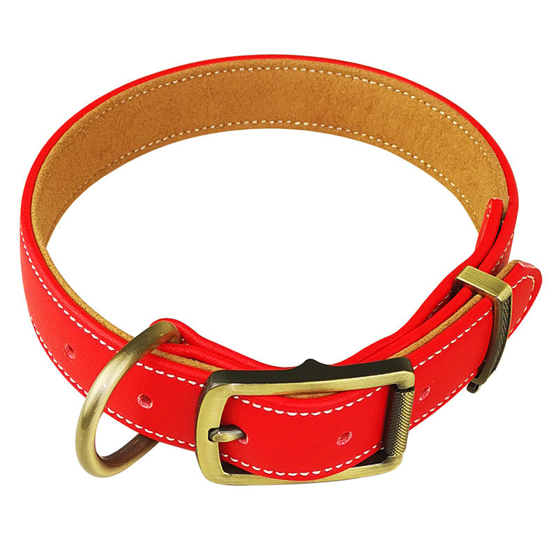 Soft Microfiber Leather Dog Collar Fully Enclosed Design to Prevent Fur Snagging Adjustable heavy duty no pull Pet Collar