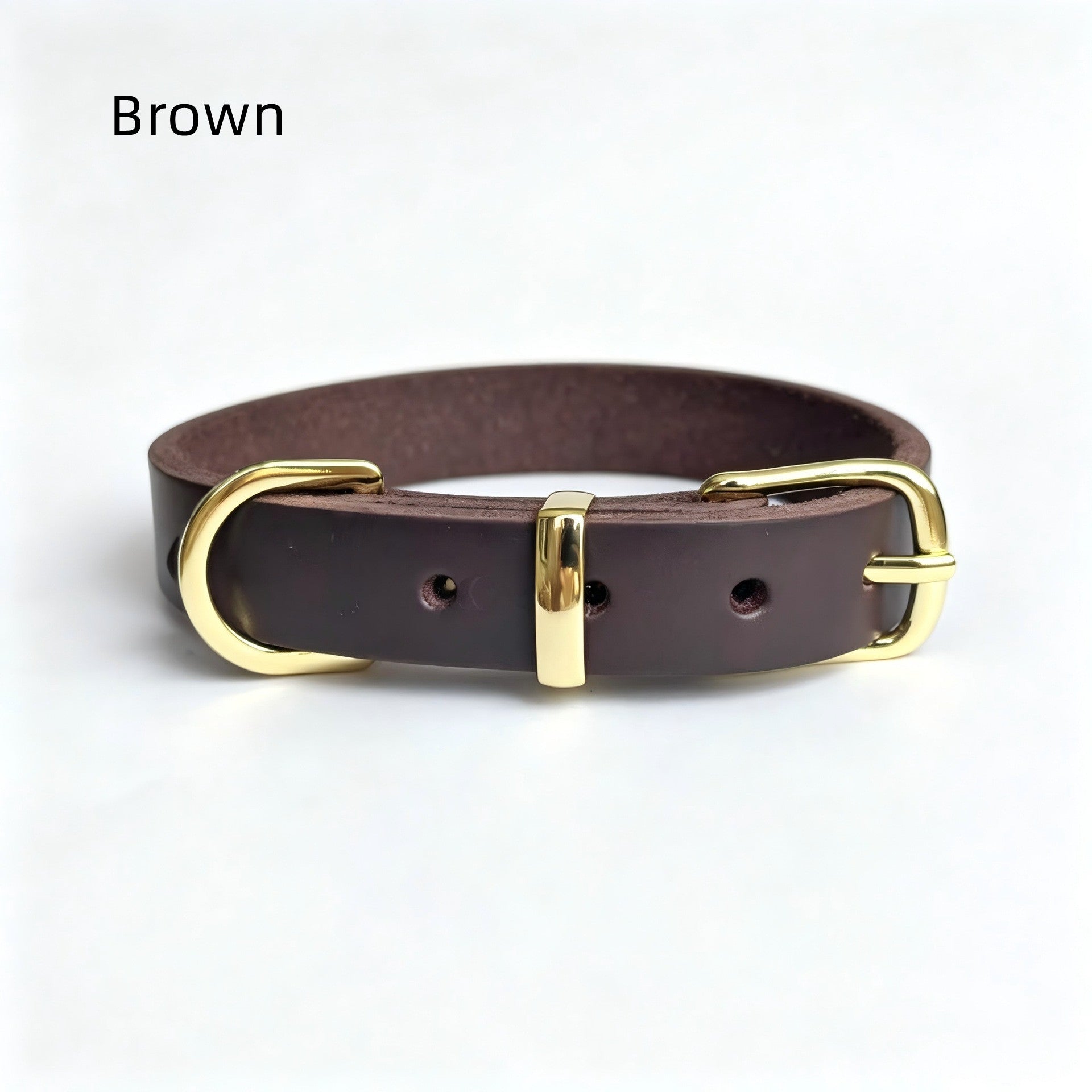 Genuine classic Leather Dog Collar Adjustable Heavy Duty Pet walking Collar Soft Dog Collars for Small Medium Large dogs