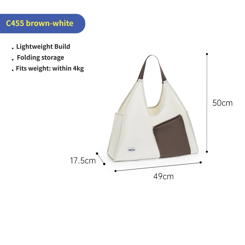 Lightweight Foldable Pet Shoulder Tote Bag Portable Soft Pet Carrier Handbag for Small Dogs Cats Outdoor Walking