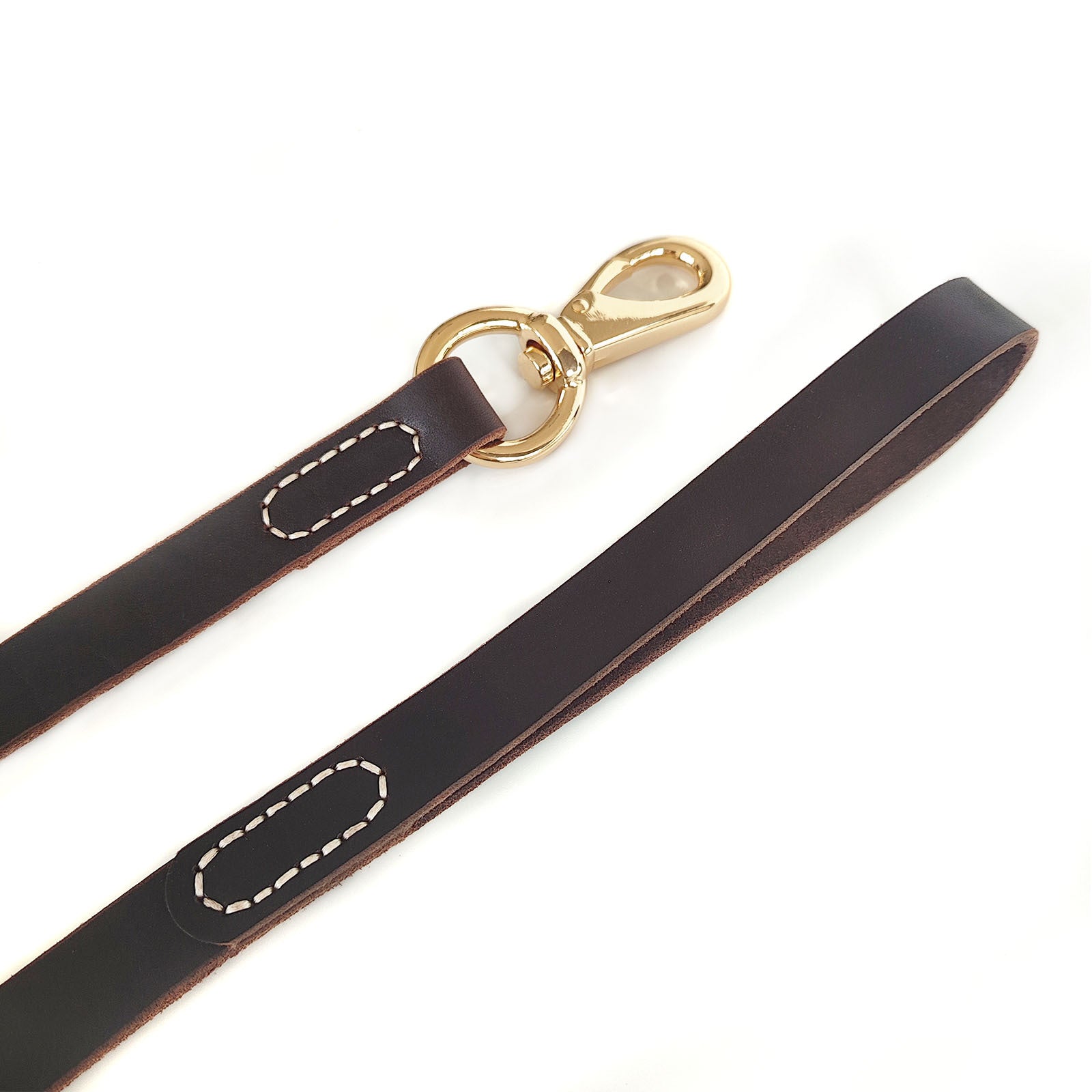 classic Genuine Leather Dog Leash Heavy Duty Soft Real Leather Puppy walking Leash for Small Medium Large Dogs
