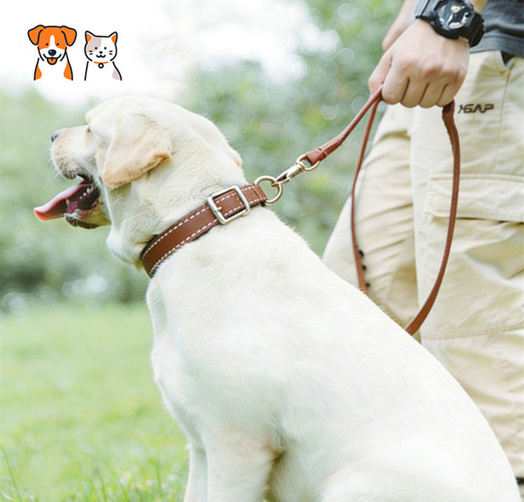 Genuine Leather Braided Dog Leash Multi-Functional Crossbody Dog Walking Lead Heavy Duty Durable Anti-Pull dog Training leash