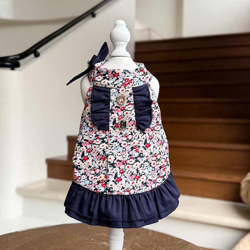 Floral Ruffled Dog Dress