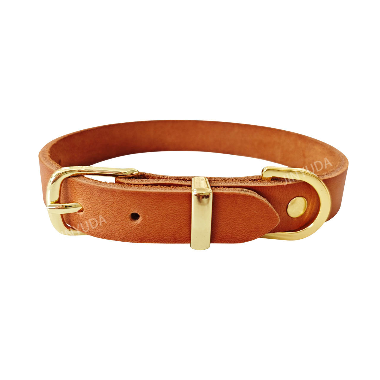 Classic Genuine Leather Dog Collar Adjustable heavy duty Full Grain Real Leather Pet Collar for Small Medium Large Dogs