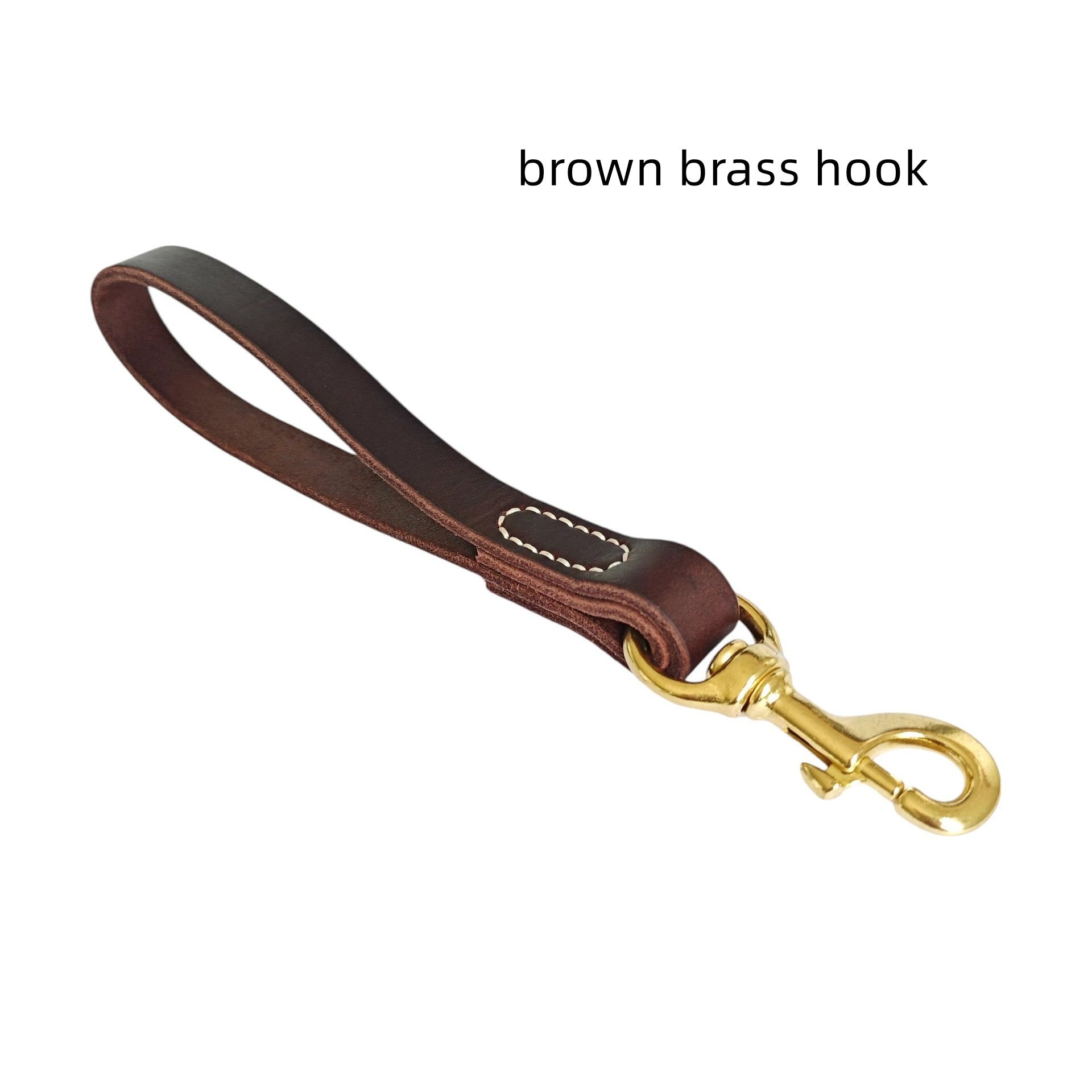 Genuine Leather Short Dog Leash Heavy Duty Traffic Short Lead Handheld Close Control Training Leash for Small Medium Large dogs