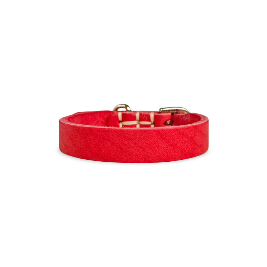 Genuine Top-Grain Cowhide Leather Dog Collar Adjustable Heavy Duty Durable Leather Collar Shock Resistant Anti-Pull for Small Medium Large Dogs Multiple Vibrant Colors Available