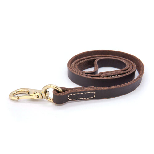 classic Genuine Leather Dog Leash Heavy Duty Soft Real Leather Puppy walking Leash for Small Medium Large Dogs