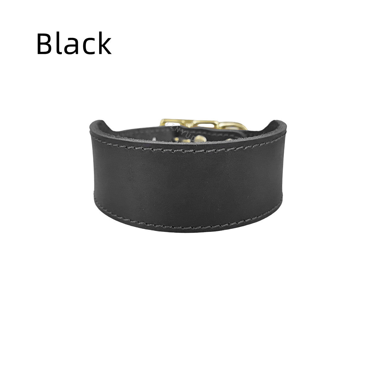 Genuine Top Layer Cowhide Wide Dog Collar, Adjustable Soft Leather Martingale Collar for Medium Large Long Neck Dogs Heavy Duty Anti-Pull Durable Pet Collar