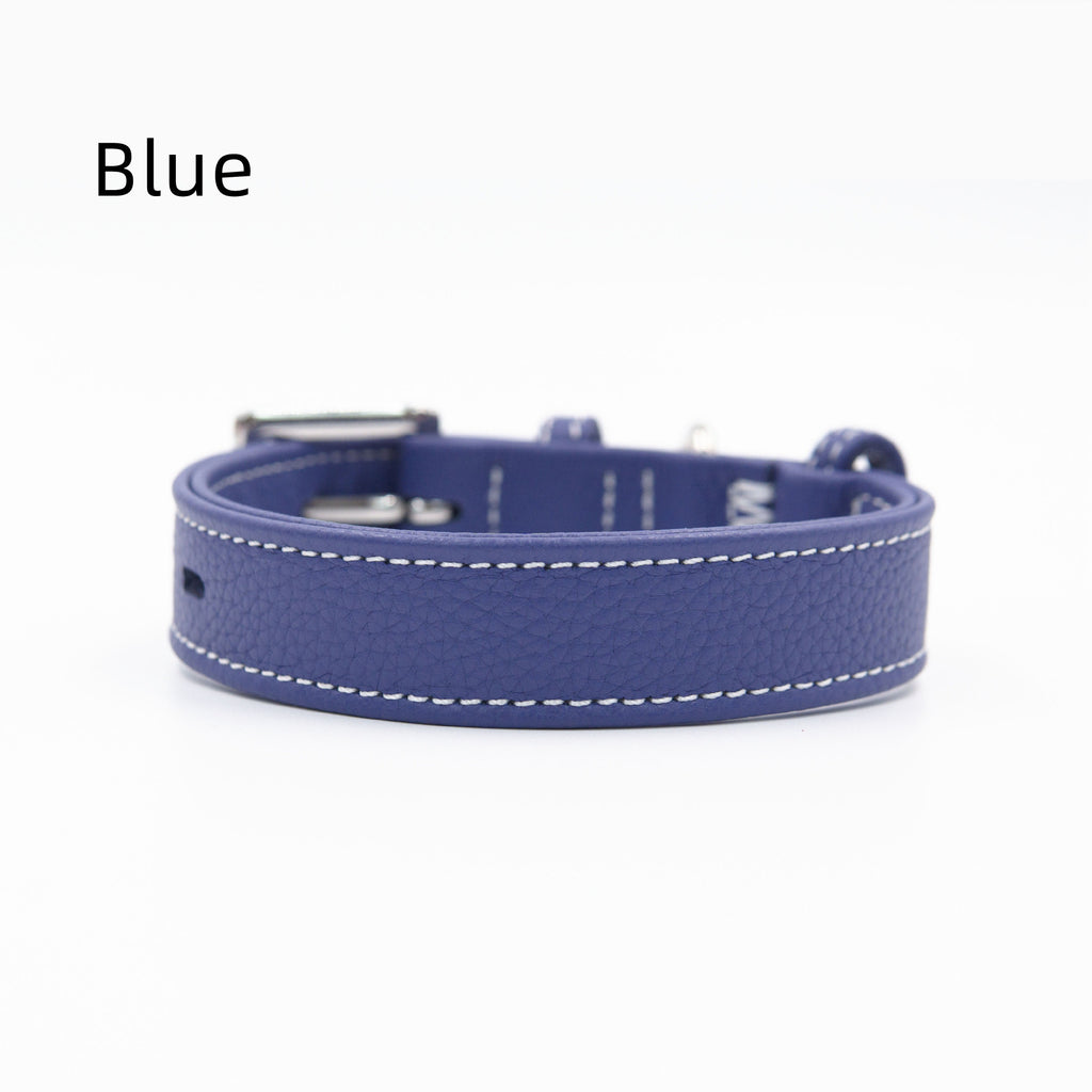 Genuine Leather Dog Collar Adjustable Pet Collar for Small Medium Large Dogs heavy duty No-pull dog collar For daily dog walking