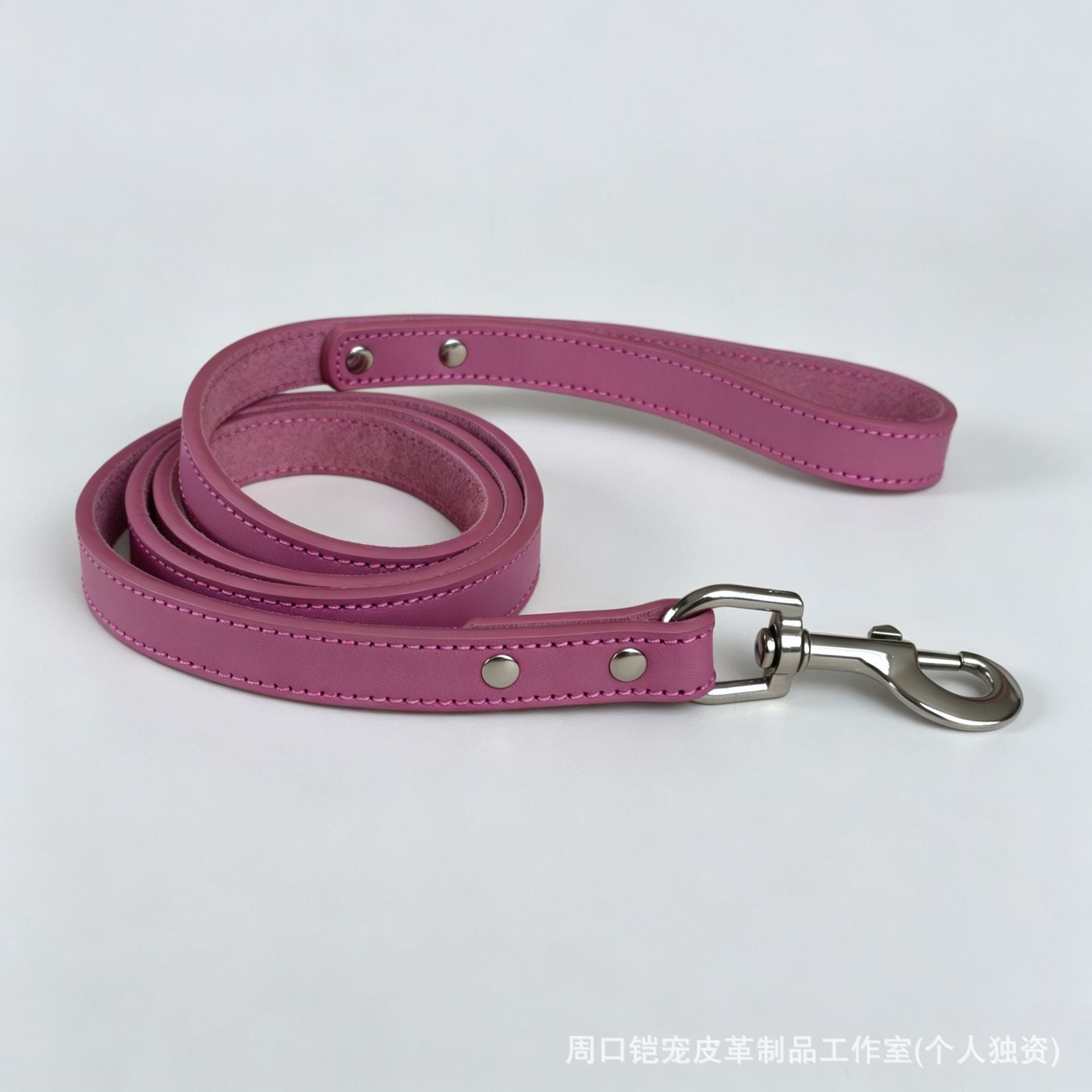 Heavy Duty Thick Leather dog walking leash Wide Genuine Leather Dog Collar Anti-Pull Dog Collar and leash for Greyhound Whippet