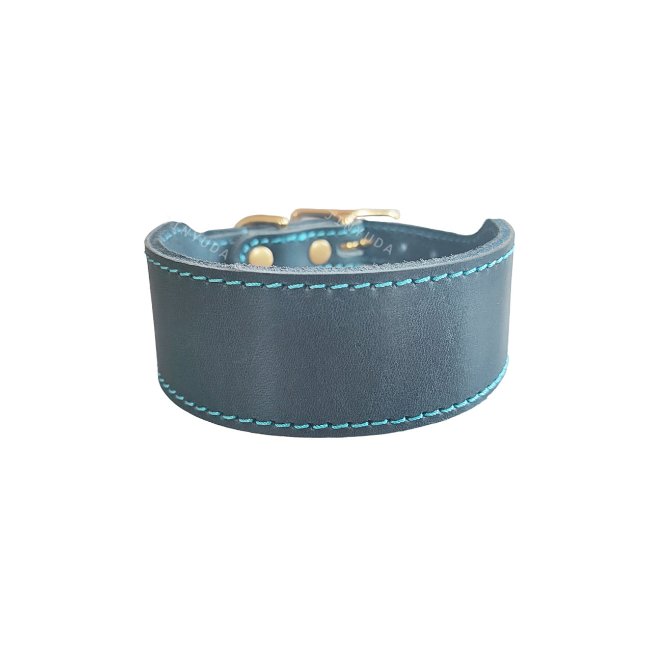 Genuine Full‑Grain leather Dog Collar 5cm wide Thickened pet collar for Medium Large dogs Heavy‑Duty Adjustable dog Collar