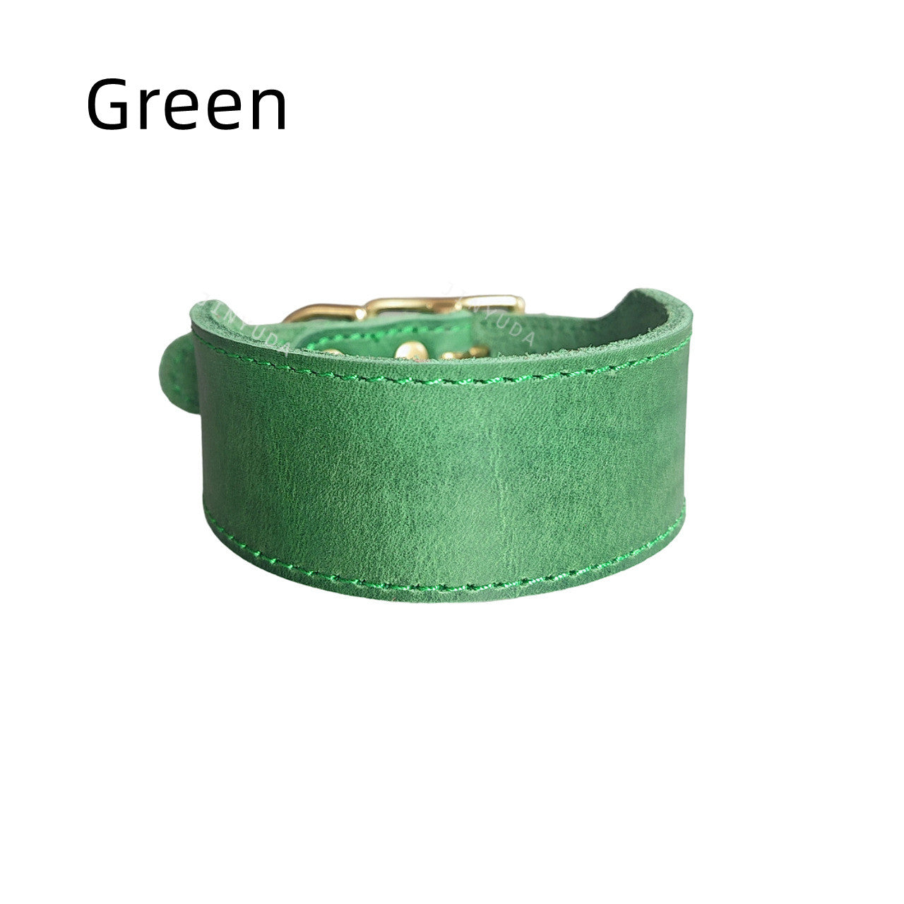 Genuine Top Layer Cowhide Wide Dog Collar, Adjustable Soft Leather Martingale Collar for Medium Large Long Neck Dogs Heavy Duty Anti-Pull Durable Pet Collar