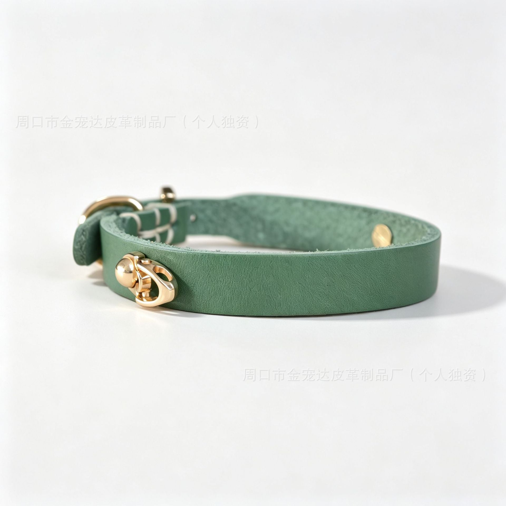 Genuine Full Grain Leather Dog cat Collar Adjustable DIY Pet Collar with clasp adjustable heavy duty no-pull dog walking collar