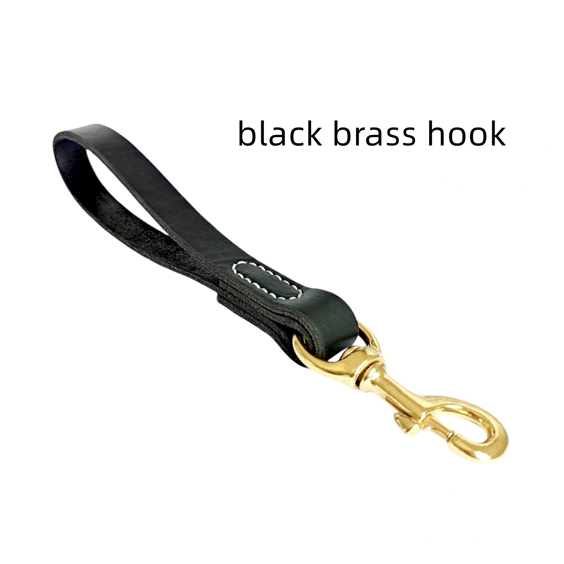 Genuine Leather Short Dog Leash Heavy Duty Traffic Short Lead Handheld Close Control Training Leash for Small Medium Large dogs