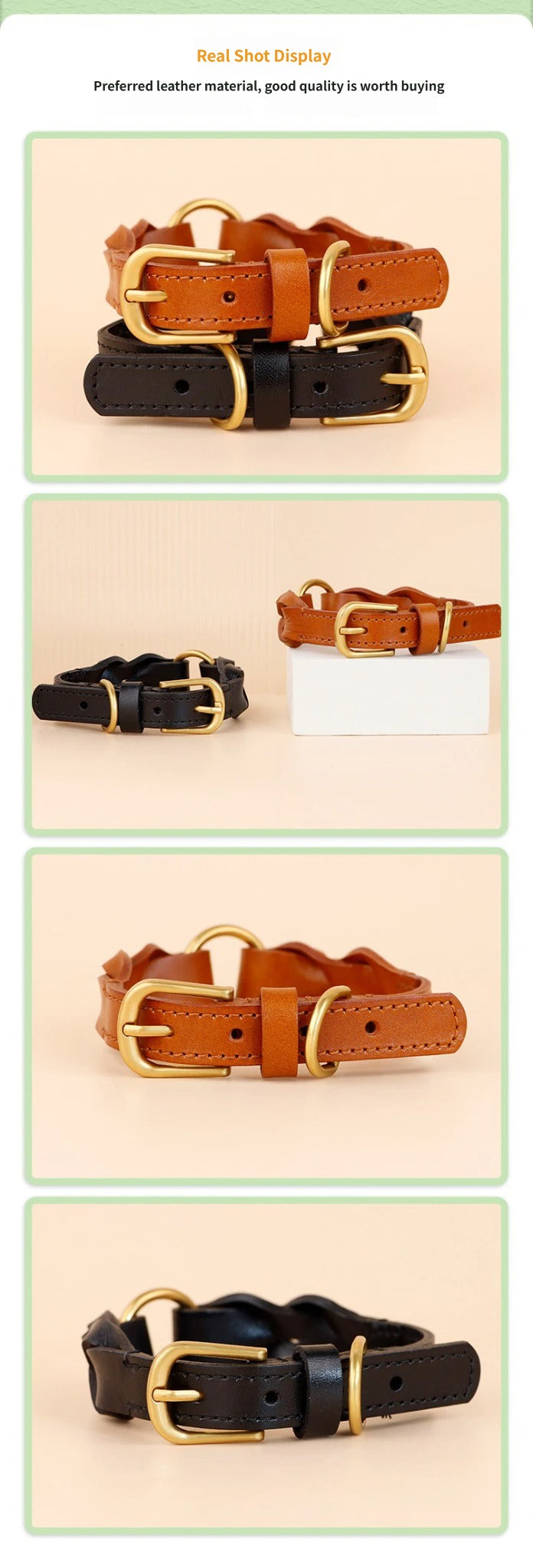 Vintage handmade Braided Genuine Leather Dog Collar Heavy Duty Anti-Pull Walking Pet Collar Premium Real Leather Collar