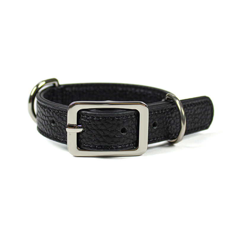 Genuine Leather Dog Collar and Leash Set Soft Real Leather Dog Collar Leash pet heavy duty Walking Leash and collar