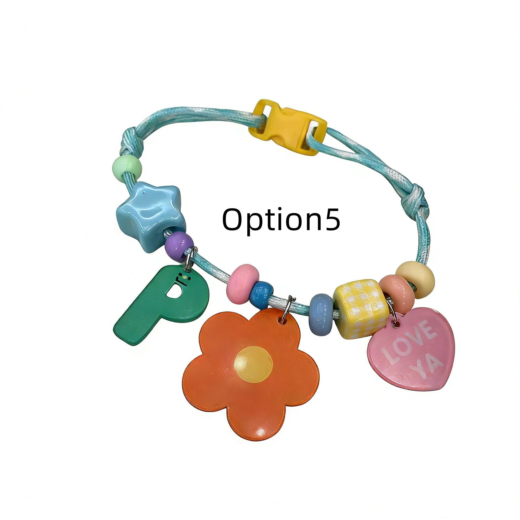 Custom Beaded name Pet Necklace Personalized letter and Daisy Flower Charm Adjustable Bead Collar for Small Dogs Cats