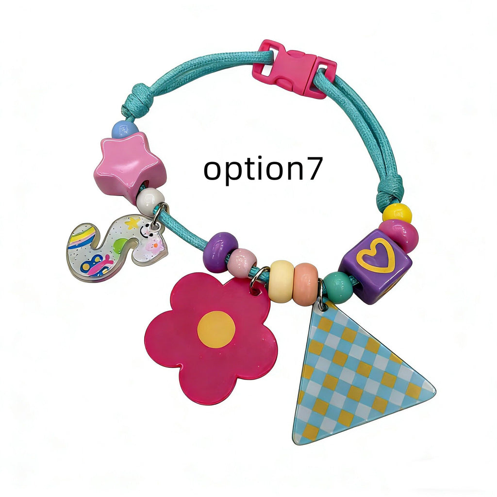 Custom Beaded name Pet Necklace Personalized letter and Daisy Flower Charm Adjustable Bead Collar for Small Dogs Cats