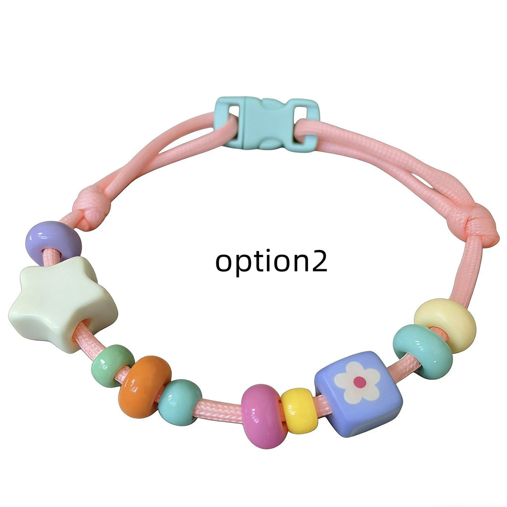 Custom Beaded name Pet Necklace Personalized letter and Daisy Flower Charm Adjustable Bead Collar for Small Dogs Cats