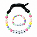 pet Beaded Name collar with friendship bracelet set Custom dog Collar with Beads DIY Name Dog necklace dog Pearl Beaded Collar