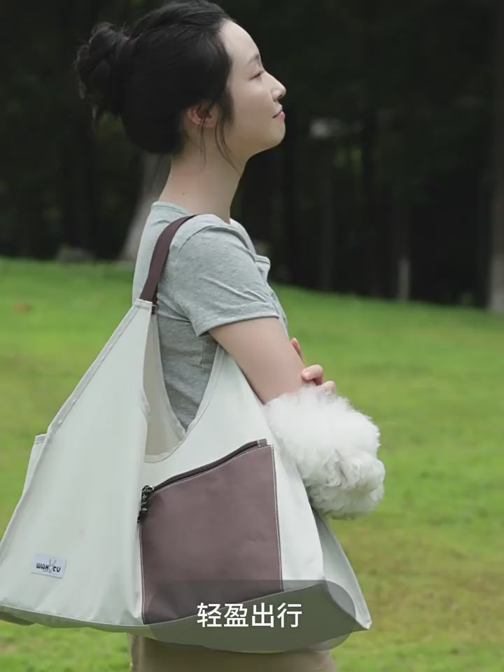 Lightweight Foldable Pet Shoulder Tote Bag Portable Soft Pet Carrier Handbag for Small Dogs Cats Outdoor Walking