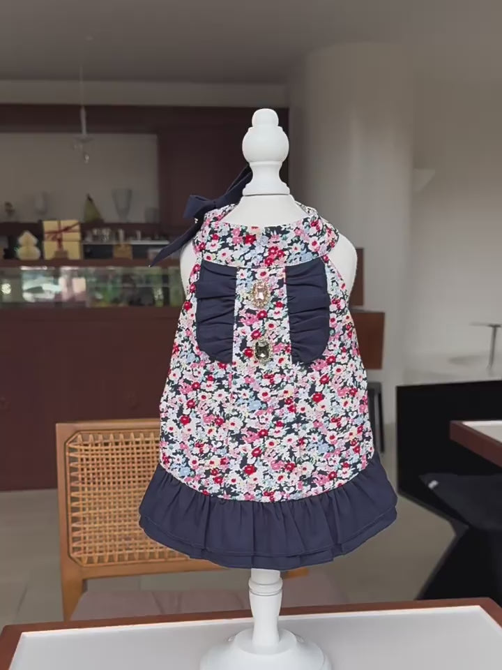 Floral Ruffled Dog Dress